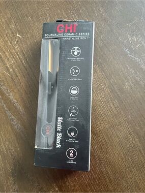 CHI Matte Black Tourmaline Ceramic 1" Hairstyling Iron